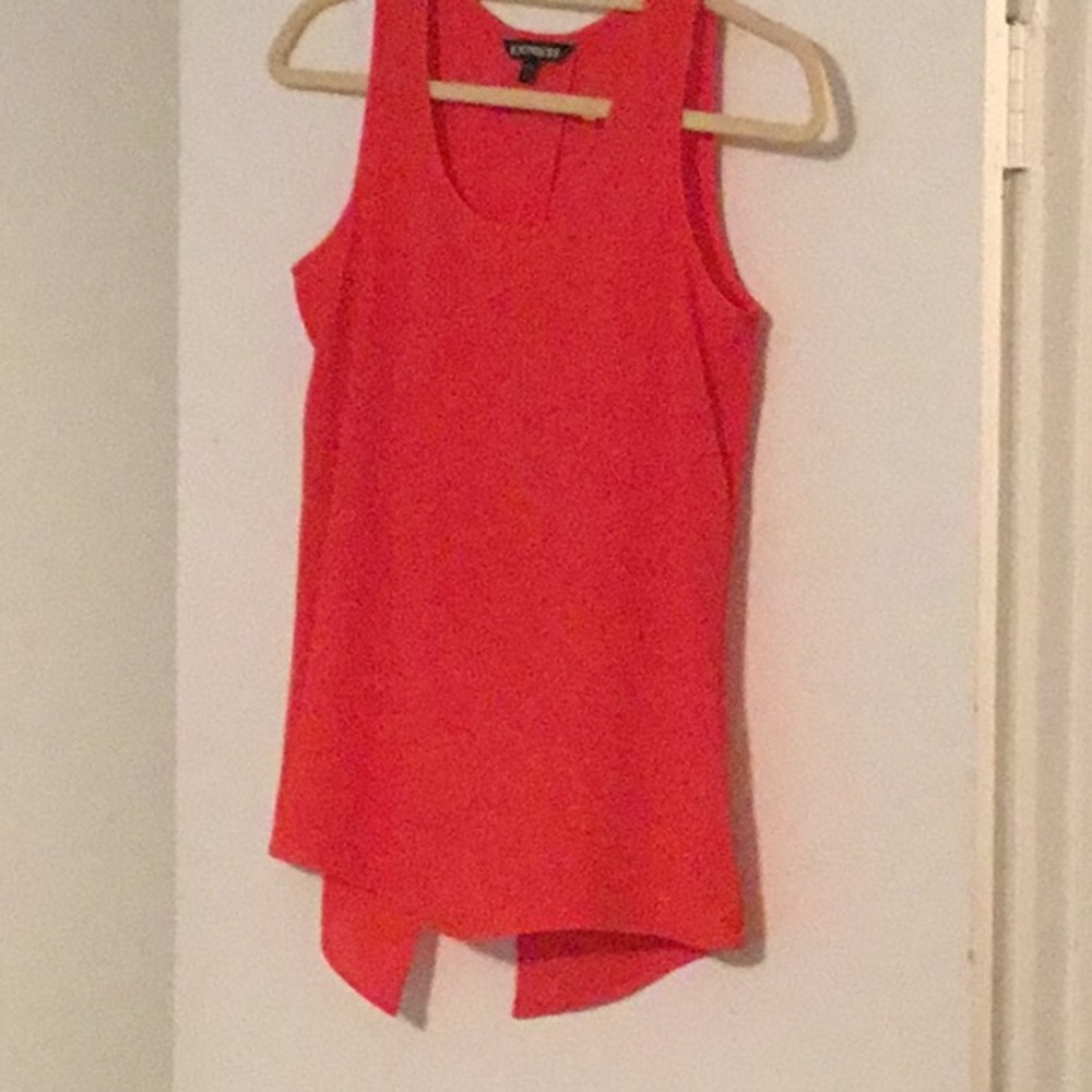 Express  size XS Red Tank with open slit in back